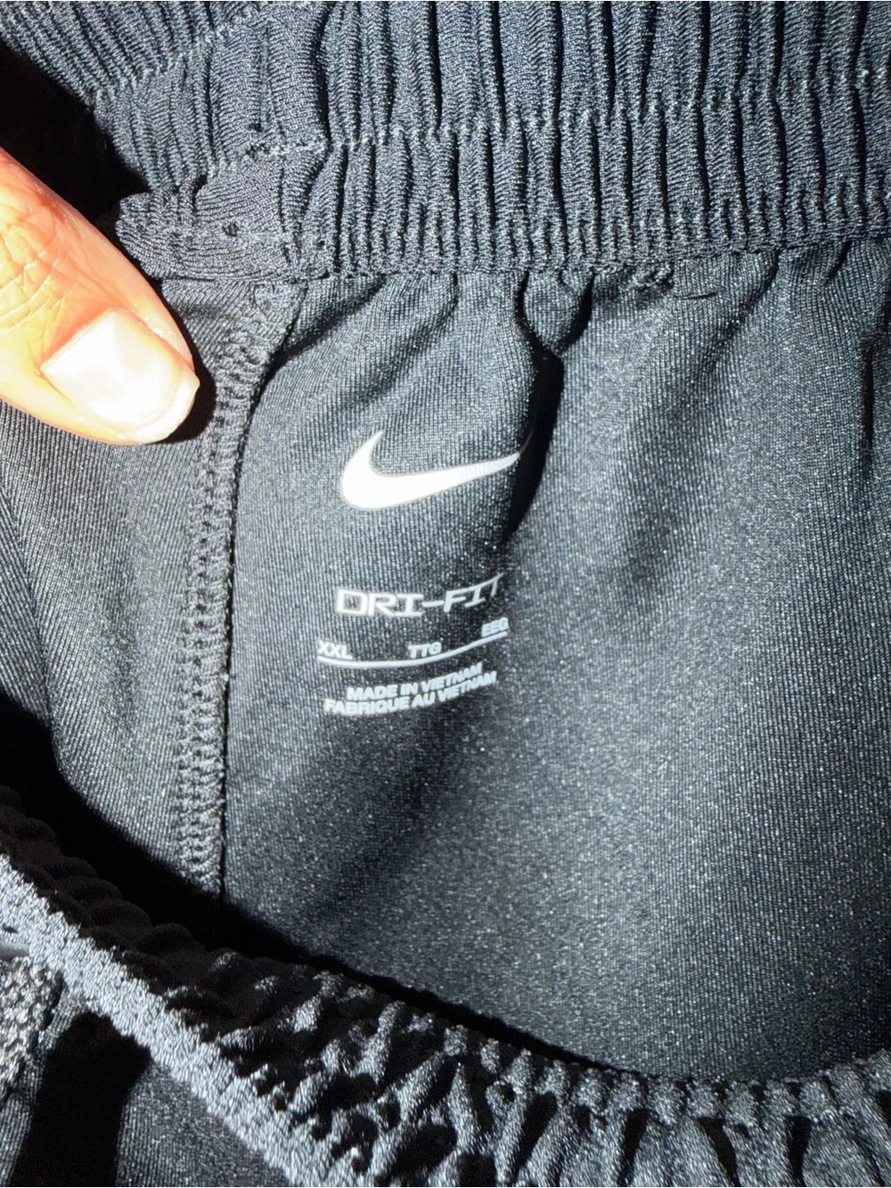 Nike Black Jogger Sweatpants with White Swoosh